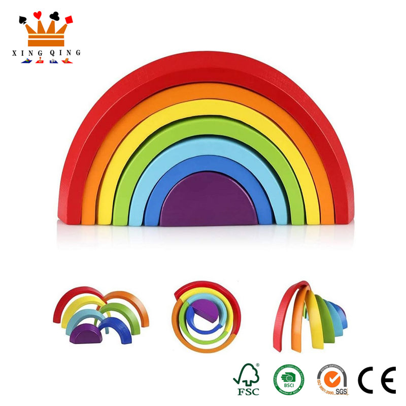 Regenbogen-Bau-Holzset